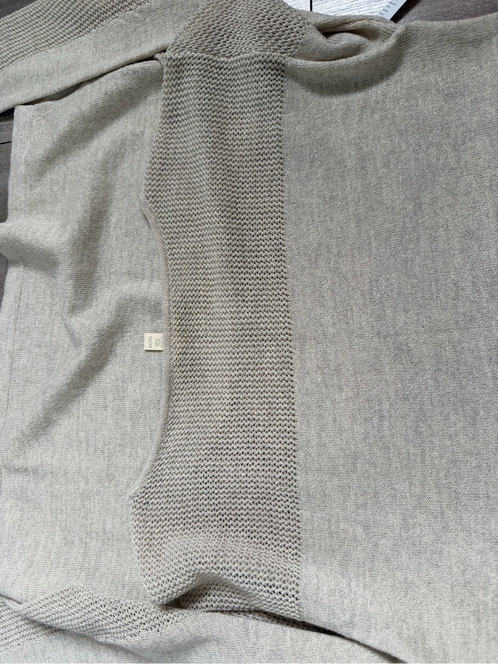 Eileen Fisher Neutral Knit Textured Yoke Tunic - Picture 9 of 10